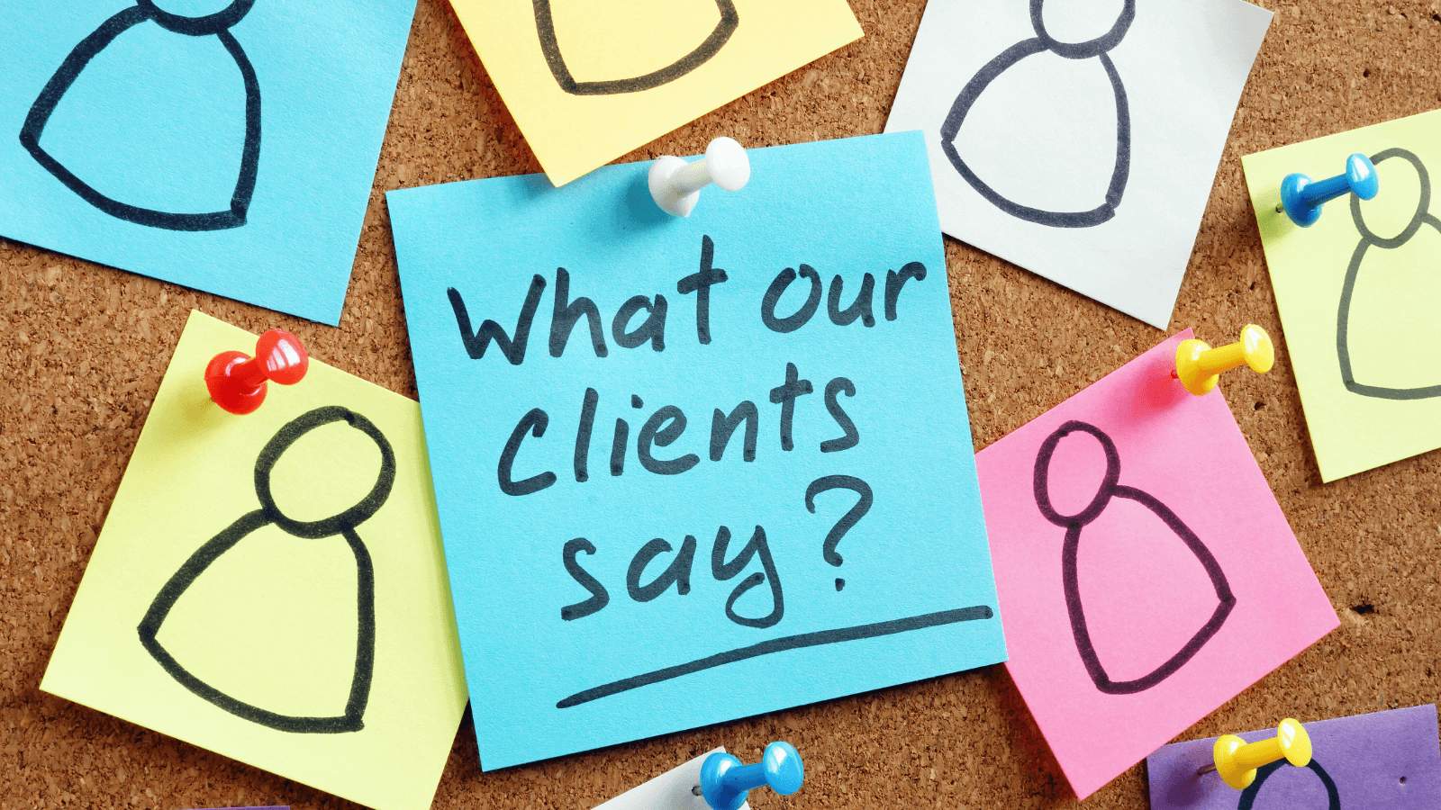 Customer Testimonials on a post-it note