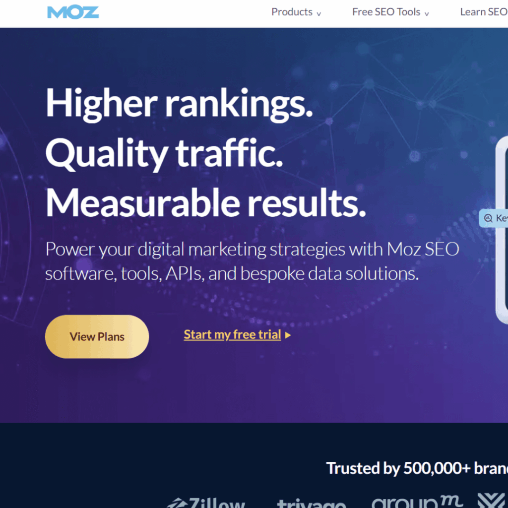 MOZ homepage