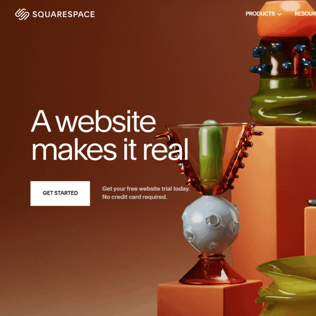 Squarespace homepage