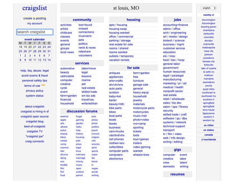 Craigslist Screenshot
