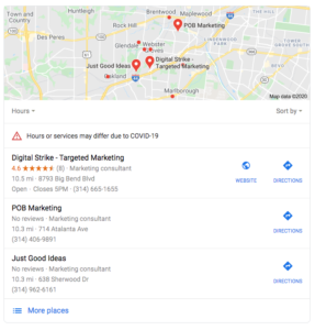 Covid 19 Updates And Suggestions For Google My Business Listings Marketing Agency St Louis