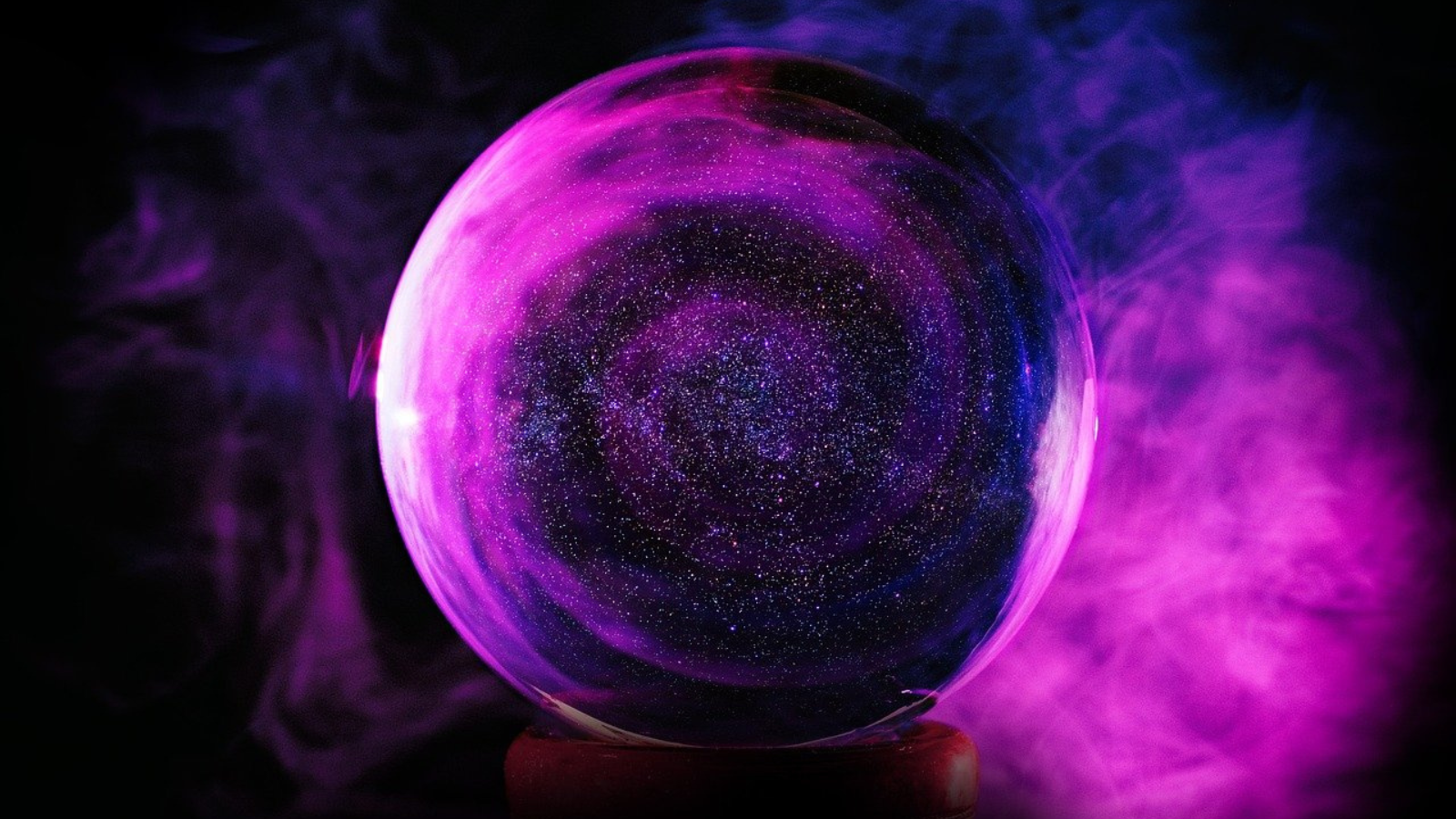 A crystal ball swirling.
