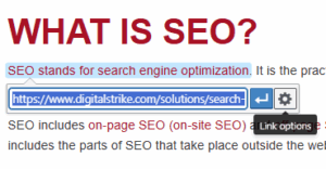Screenshot of WordPress backend.