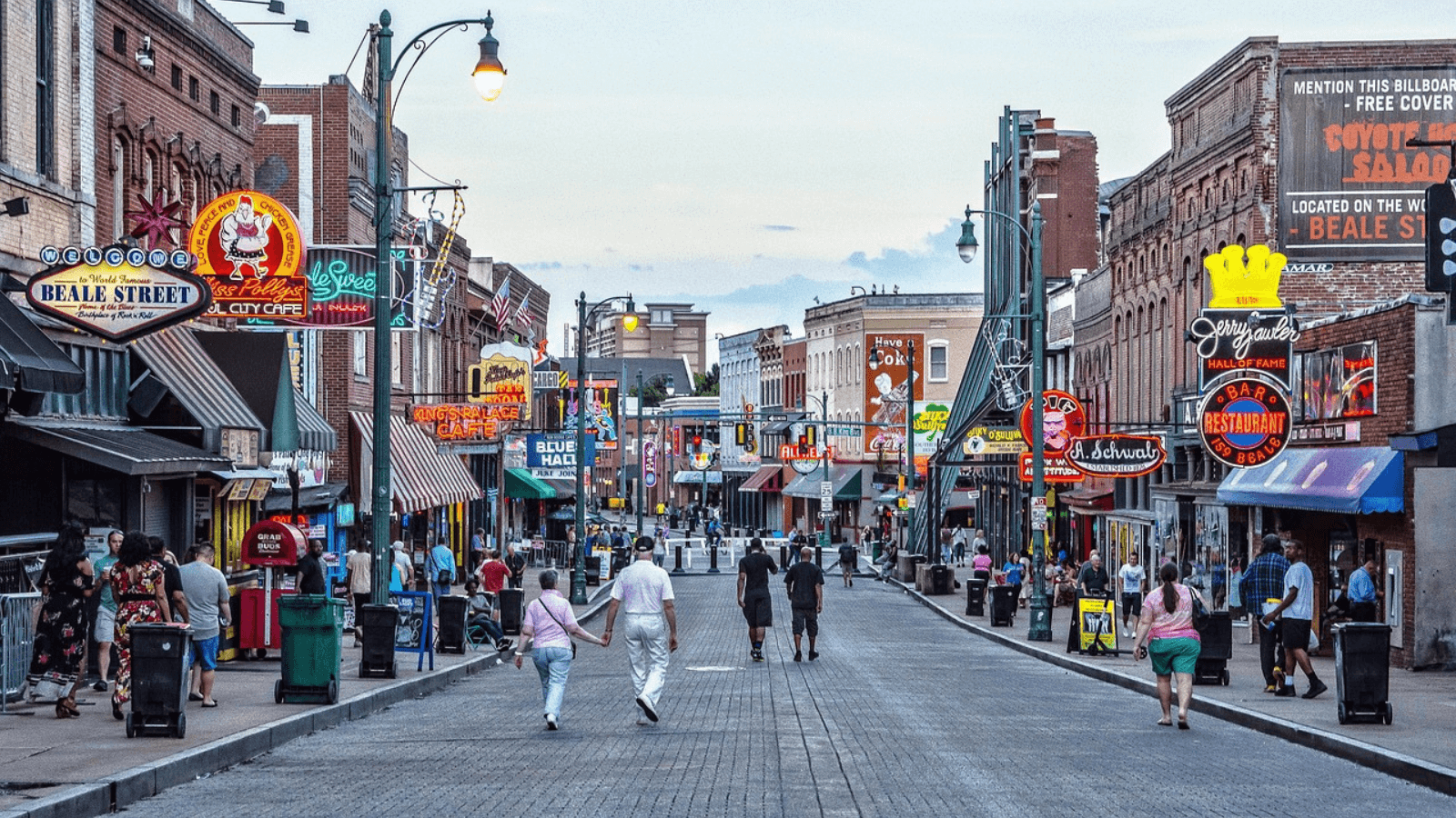 Beale Street in Memphis, Tennessee.