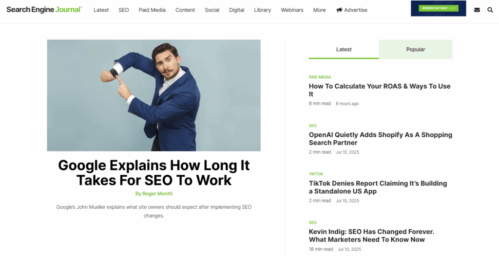 Search Engine Journal blog