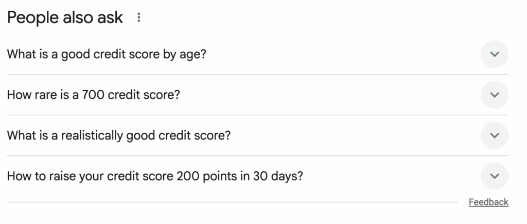 image of people also ask rich results