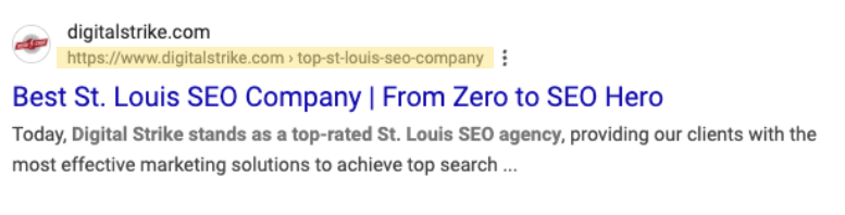 image of breadcrumbs in search results