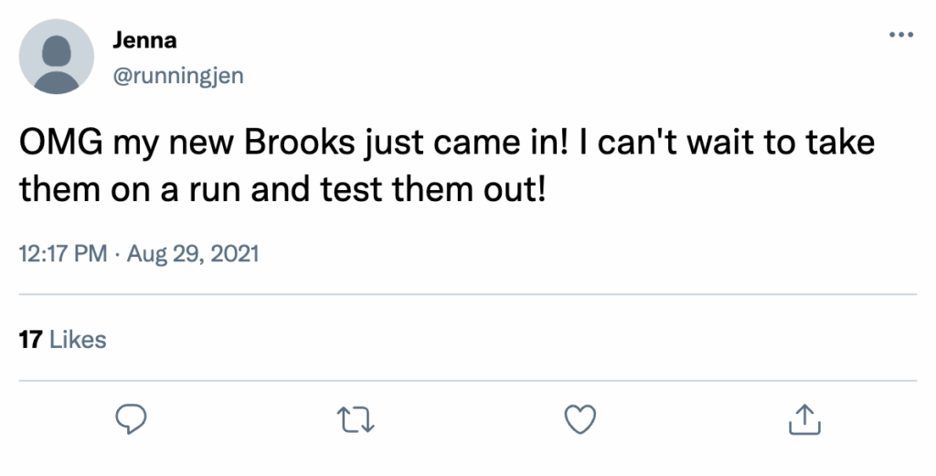 example of a brand mention on social media