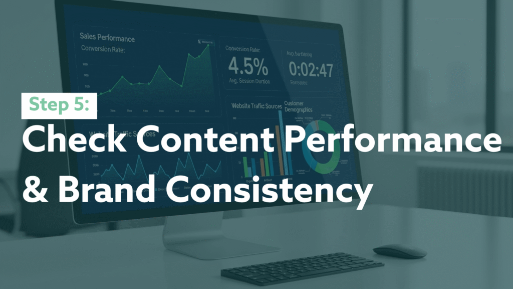 image of computer showing social media performance graph