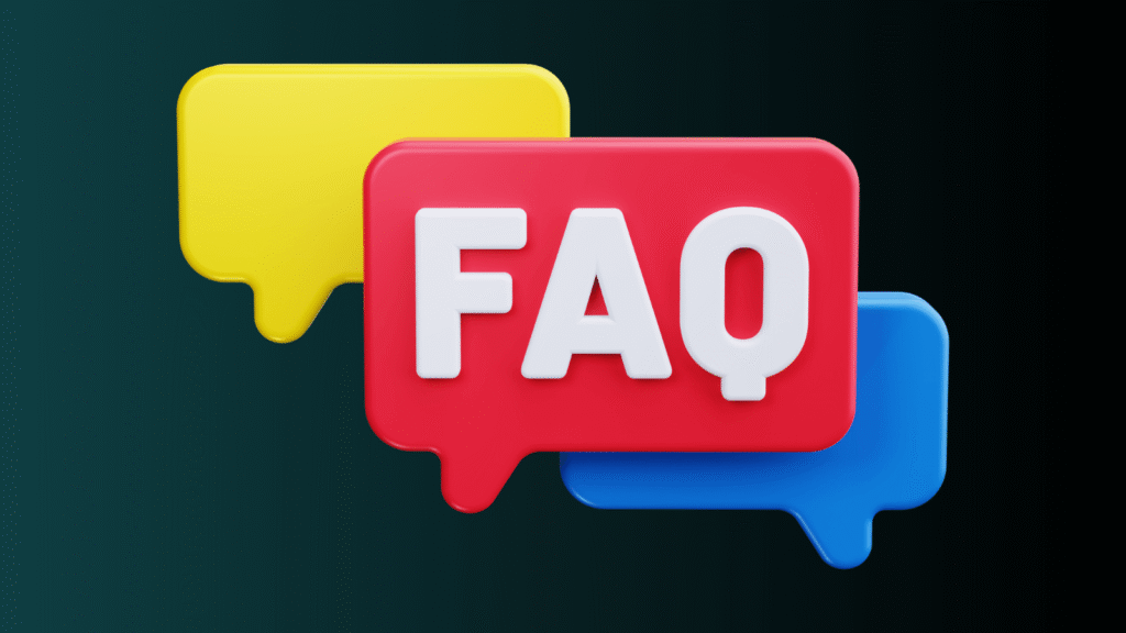 faq examples cover image with conversation bubbles with "FAQ" in the middle one