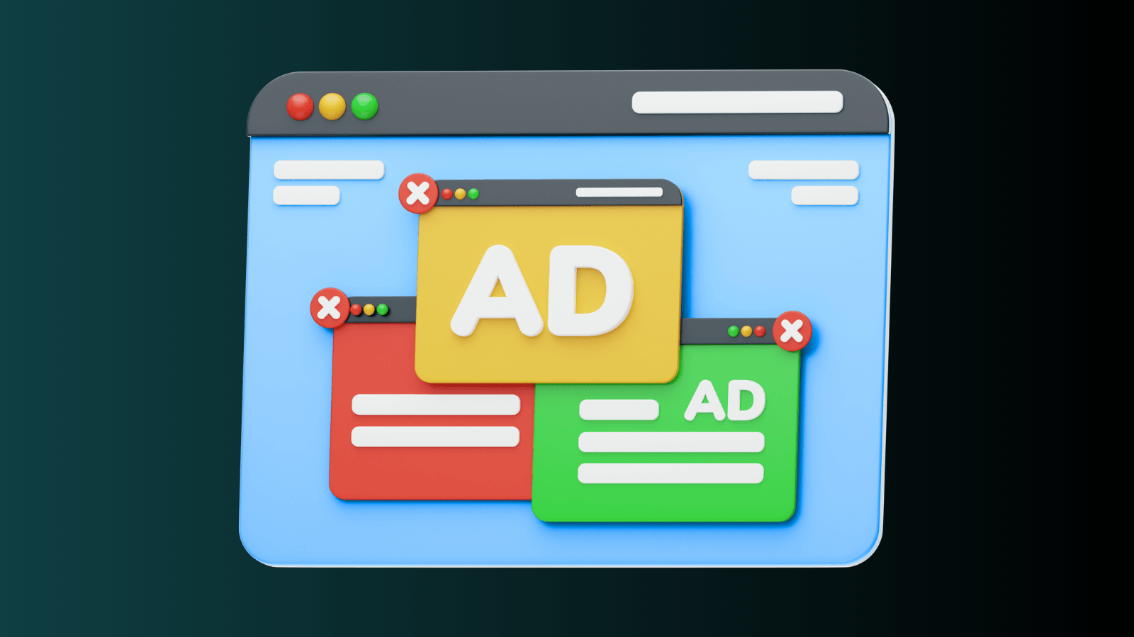 graphic of computer screen with llm advertising
